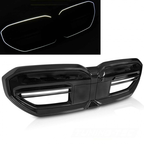 Grilles calandre BMW Serie 5 G60 G61 avec LED - 23-26 - Noir Brillant