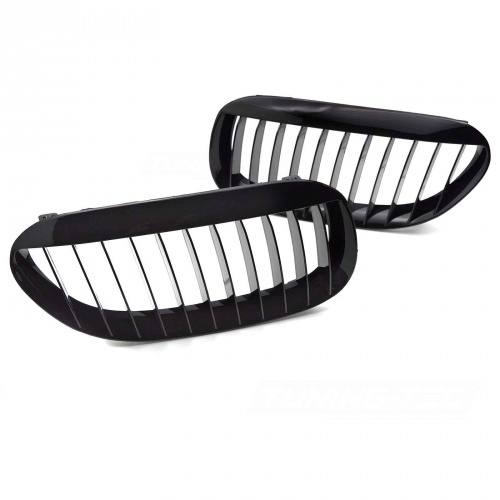 Grilles calandre BMW Serie 6 E63 E64 - Noir Brillant