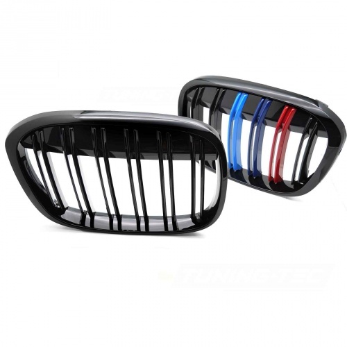 Grilles calandres BMW X1 F48 15-20 look performance - couleurs Noir Brillant