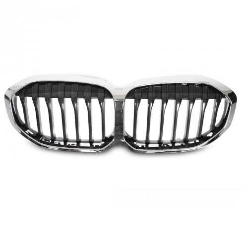 Calandre avant look Sport chrome / noir pour BMW Série 1 F40 19-24