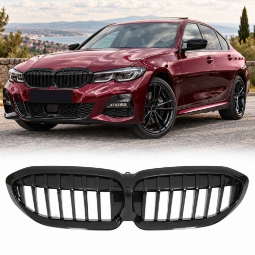 Grilles calandre BMW Serie 3 G20 G21 look mperf - 18-22 - Noir Brillant