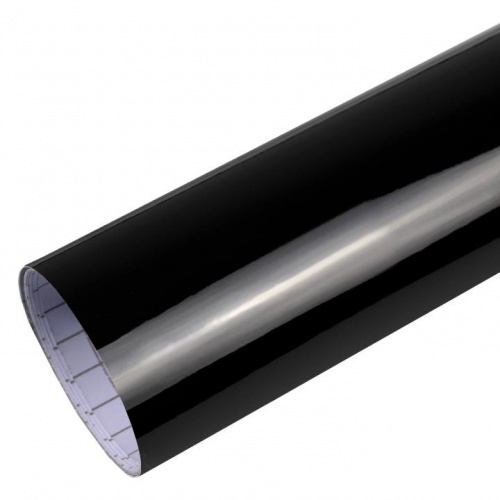 Film covering Premium noir brillant 152 cm anti-bulles vendu au mètre