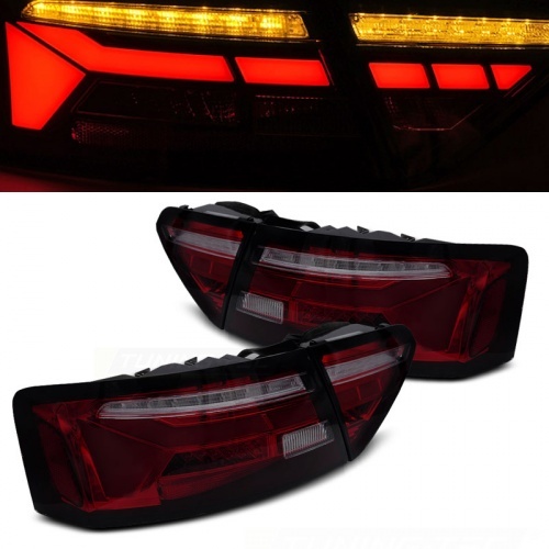 2 Feux fullLED dynamiques Audi A5 8T halogene Facelift 12-16 - Rouge Teinte
