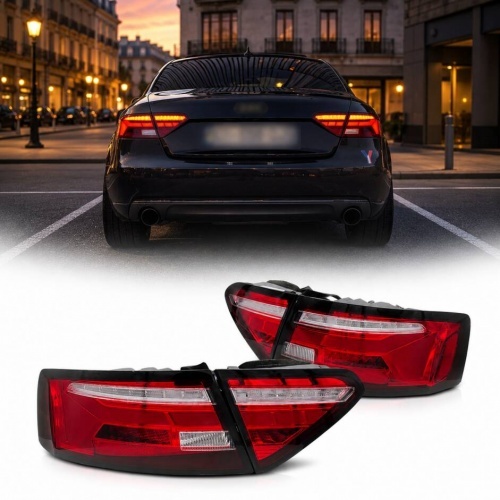 2 Feux fullLED dynamiques Audi A5 8T Facelift 12-16 - Rouge