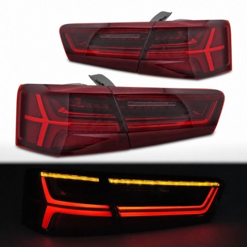 2 Feux arrière Audi A6 C7 Berline 11-14 - Full LED - Rouge fumé