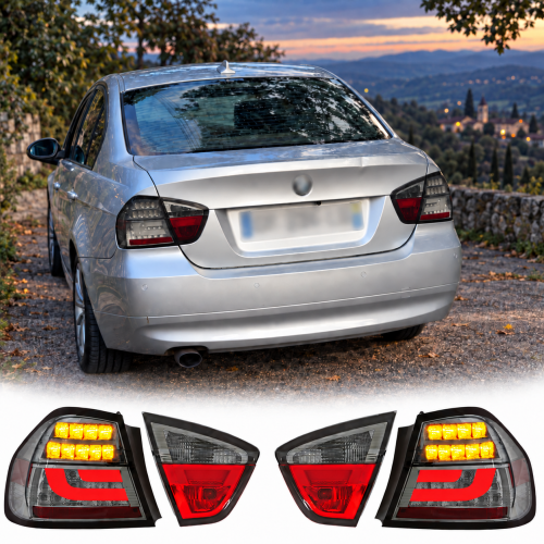 2 Feux arriere BMW Serie 3 E90 05-08 - LTI - Clair/Fumé
