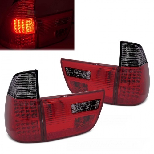 2 Feux arriere LED BMW X5 E53 99-03 - Rouge fumé