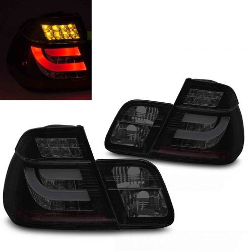 2 Feux arriere BMW E46 Berline Clignotant LED 98-01 phase 1 - Noir Teinté