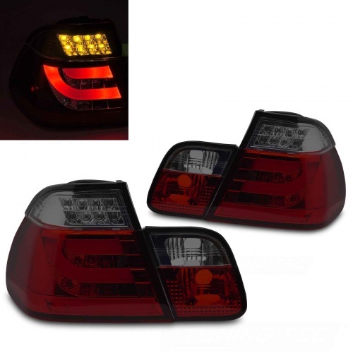 2 Feux arriere BMW E46 Berline Clignotant LED 01-05 phase 2 - Rouge Teinté