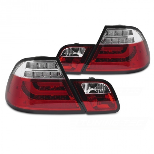 2 Feux arrière BMW Série 3 E46 Coupé 03-06 - LED Bar - Rouge