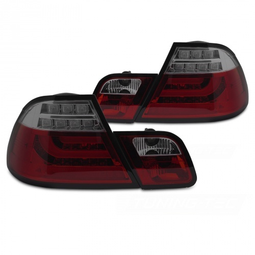 2 Feux arrière BMW Série 3 E46 Coupé 03-06 - LED Bar - Rouge teinté