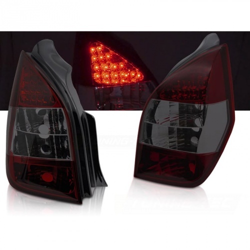 2 Feux arriere LED Citroen C2 -03-10 - Rouge teinte