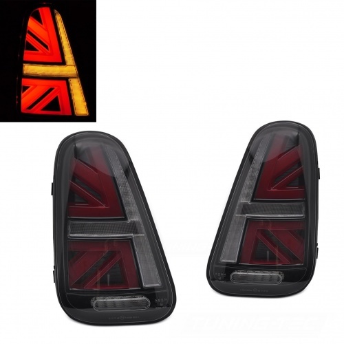 2 Feux arriere fullLED Mini R50 R52 R53 01-06 look Union - Noir
