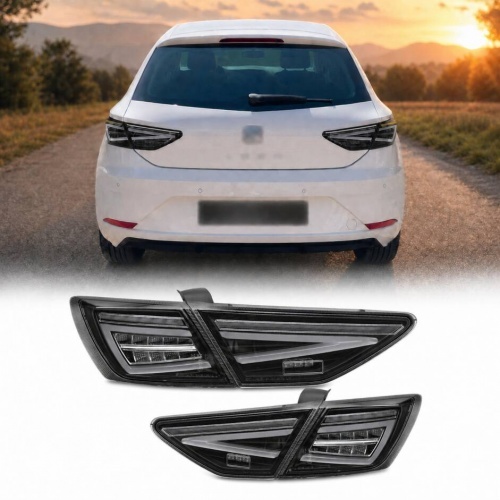 2 Feux arrière OEM LED Full LED noir pour Seat Leon III 5F 12-20