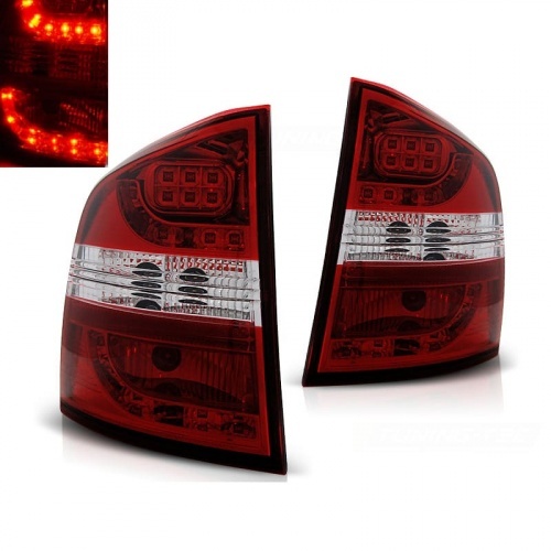2 Feux arriere LED Skoda Octavia II Kombi - 04-12 - Rouge
