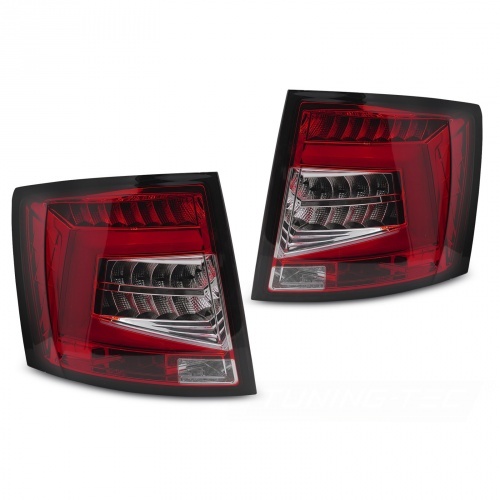 2 Feux arrière Skoda Octavia III Kombi 12-20 - LED Bar - Rouge / Blanc