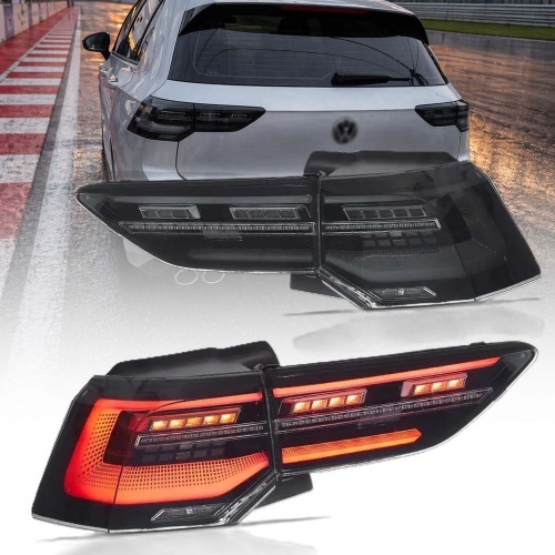 2 Feux arriere dynamiques VW Golf 8 20-23 - LED look IQ - Noir