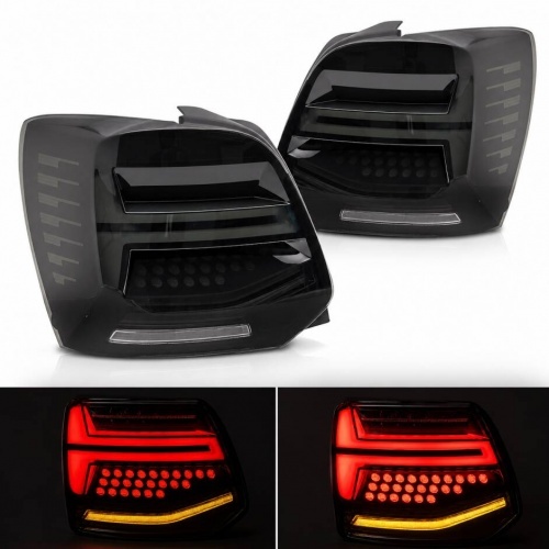 2 Feux arriere VW Polo 6R 6C dynamiques - fullLED look lazer - Fumé
