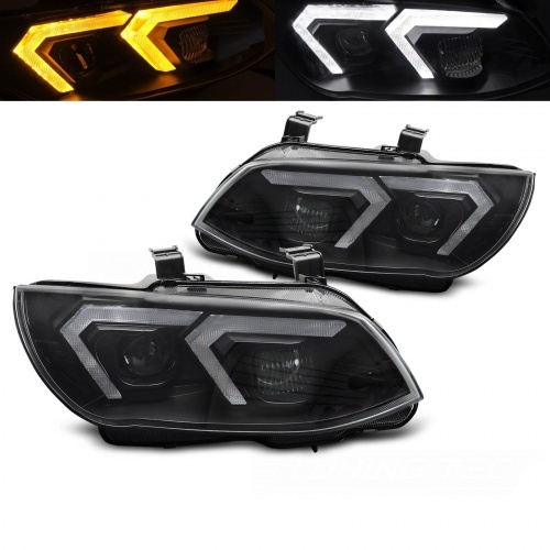 2 Phares xénon BMW Serie 3 E92 E93 LCI Angel Eyes LED iconic 10-13 - Noir