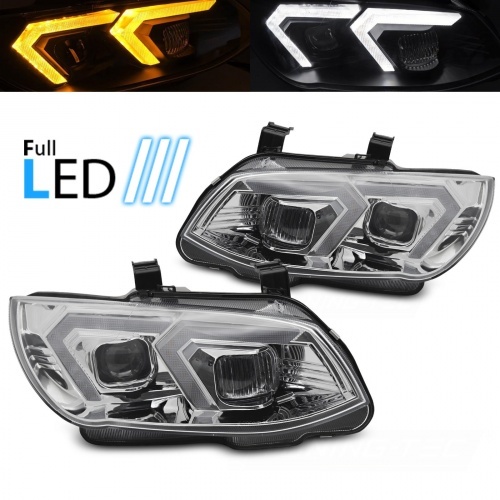 2 Phares FullLED BMW Serie 3 E92 E93 LCI Angel Eyes LED iconic 10-13 - Chrome