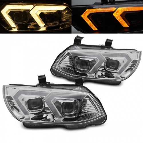 2 Phares xénon BMW Serie 3 E92 E93 LCI Angel Eyes jaune iconic 10-13 - Chrome