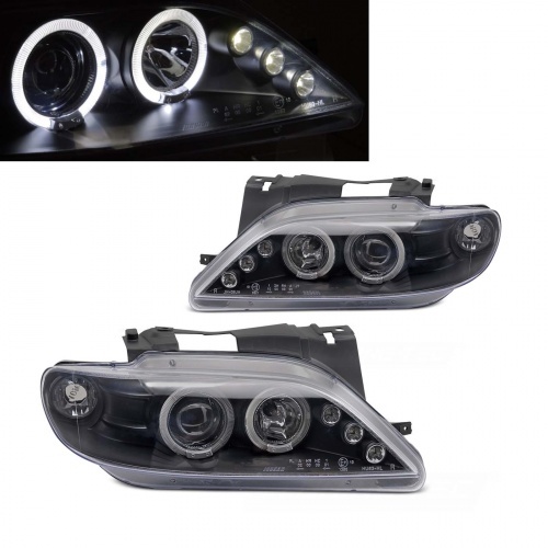2 Phares angel eyes LED Citroen Xsara 97-00 - Noir