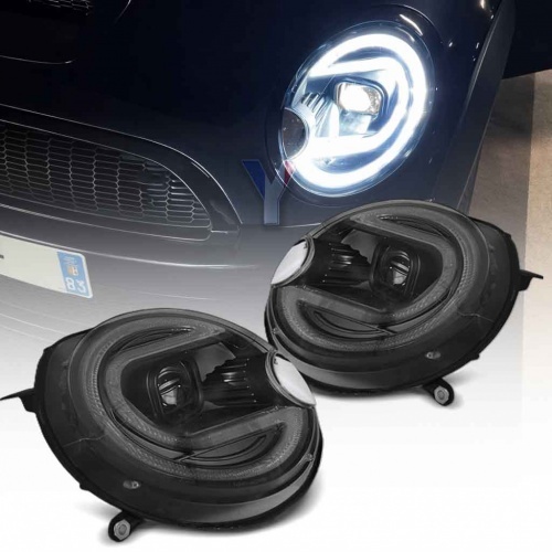 2 Phares avant Mini Cooper R55 R56 R57 R58 R59 - LED 06-14 - Noir