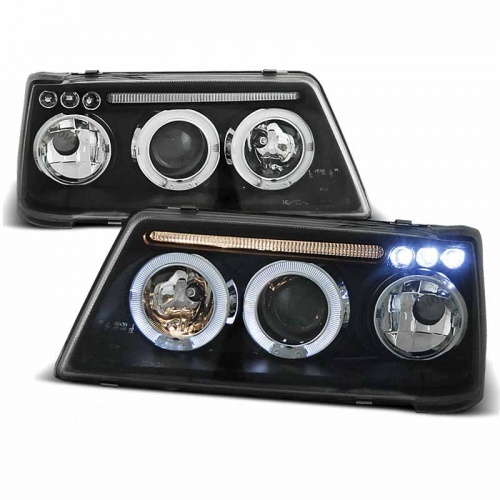 2 Phares avant Peugeot 205 Angel Eyes 83-96 - Noir