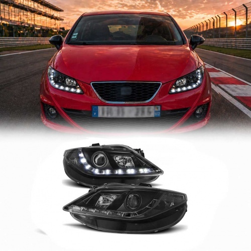 2 Phares SEAT Ibiza 08-12 - LED - Noir