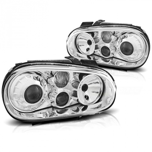 2 Phares VW GOLF 4 look R32 - Chrome