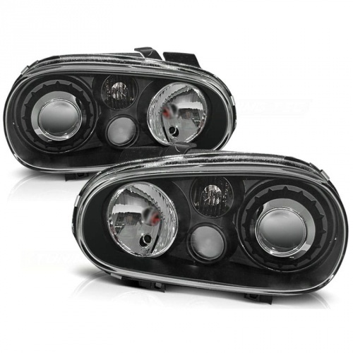 2 Phares VW GOLF 4 look R32 - Noir