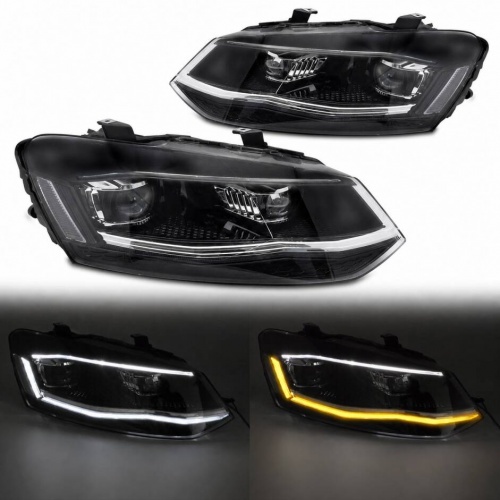2 Phares avant VW Polo 6R 6C 09-17 - fullLED look R - noir