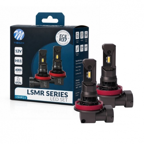 2 Ampoules LED H8 H11 M-tech ECE-R37 - 6000K - Blanc Pur