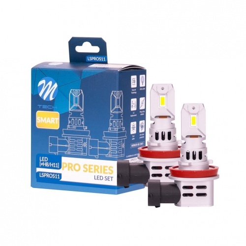 2 Ampoules LED H8 H11 M-tech Pro Smart 6000K - Blanc Pur