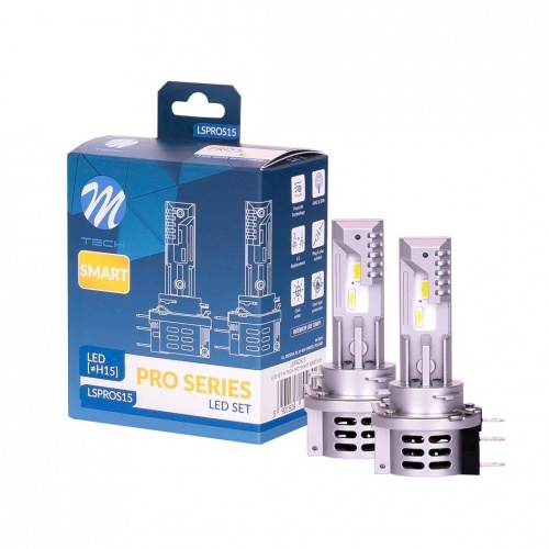 2 Ampoules LED H15 M-tech Pro Smart 6000K - Blanc Pur