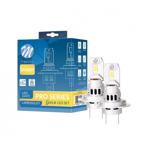 2 Ampoules LED H7 M-tech Pro Smart Gold 4000K - Blanc Chaud