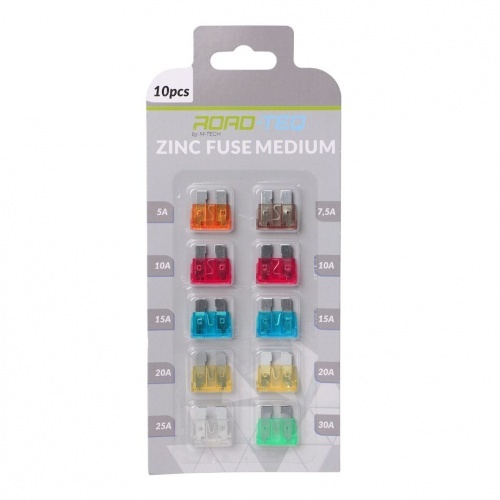 Fusibles Moyen - lot de 10 pieces (5A, 7,5A, 10A, 15A, 20A, 25A, 30A)