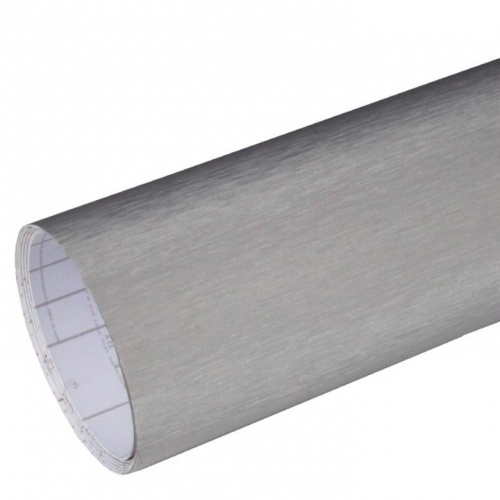 Film covering alu brossé argent 152 cm anti-bulles vendu au mètre
