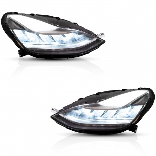 2 Phares LED dynamiques Tesla Model 3 Model Y 17-22 - Noir Rouge