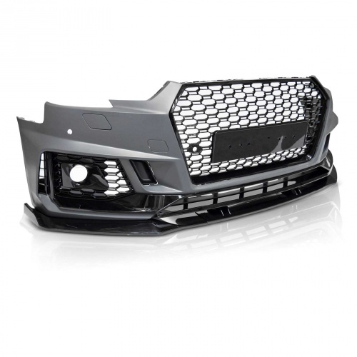 Pare choc avant AUDI A4 B9 16-19 - Look RS4 - Noir - PDC ACC