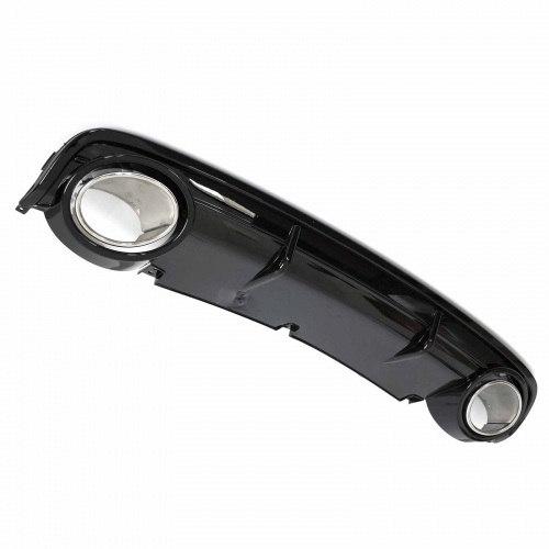 Diffuseur arriere AUDI A6 C6 04-11 - Look RS6 - Noir brillant