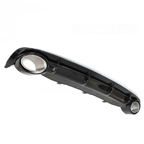 Diffuseur arriere AUDI A6 C7 10-14 - Look RS6 - Noir Brillant
