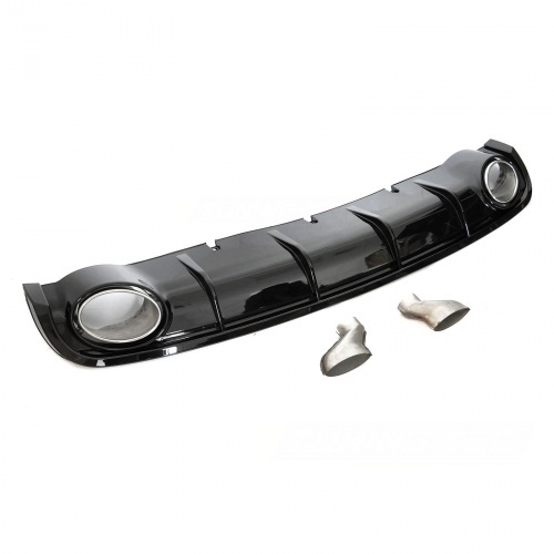 Diffuseur arrière look RS6 noir brillant avec double sortie pour Audi A6 C7 11-14