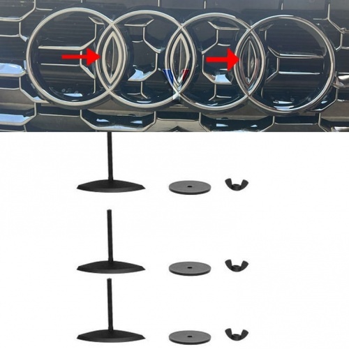 Support logo embleme universel pour calandres Audi A6 A7 Q2 Q3 Q5 Q7