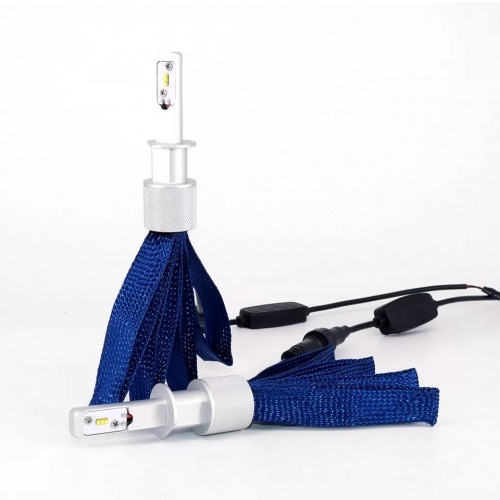 2 Ampoules LED phares H1 9000lm 60W Canbus tresse - Blanc