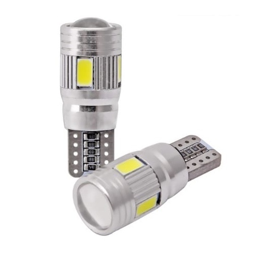 Ampoule T10 LED 3D<sup>6</sup> SMD- Anti Erreur OBD - Culot W5W - Blanc Pur