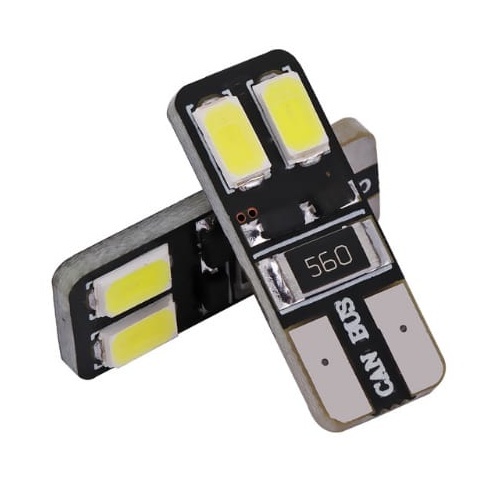 Ampoule T10 LED Twin<sup>2</sup> - Anti Erreur OBD - Culot W5W - Blanc Pur