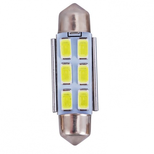 Navette 39mm LED Nav6 5730 - Anti Erreur OBD - C7W - Blanc Pur