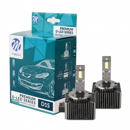 M-TECH - 2 ampoules LED D1S Premium 6000K - 35W - plug&play