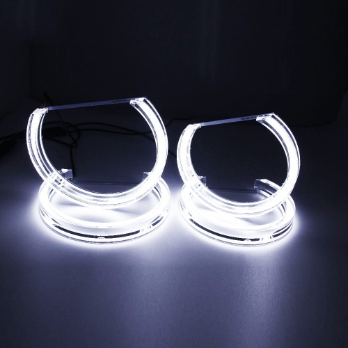 4 Angel eyes cristal LED 3D BMW Serie 3 E46 sans xénon